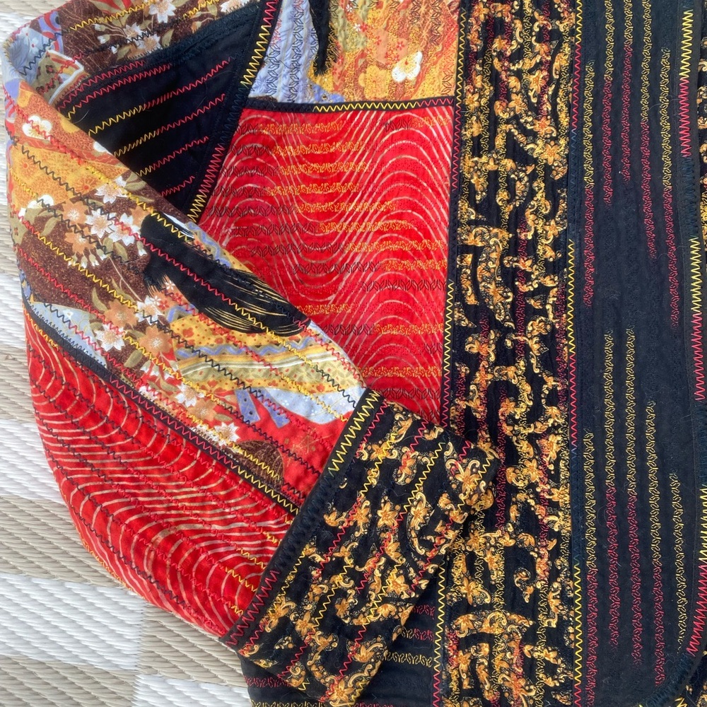 Handmade Patchwork Kimono Boho Jacket Size Small - Picture 4 of 8